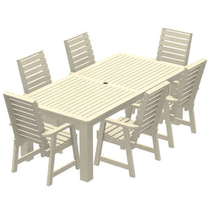 Glennville 7pc 42x84 Dining Set Dining Set Whitewash