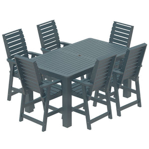 Glennville 7pc Counter Dining Set Dining Set 42x72 / Nantucket Blue