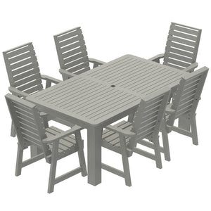 Glennville 7pc Dining Set Dining Set 42x72 / Coastal Teak