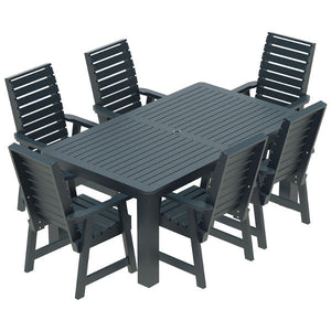 Glennville 7pc Dining Set Dining Set 42x72 / Federal Blue