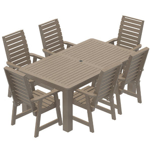 Glennville 7pc Dining Set Dining Set 42x72 / Woodland Brown