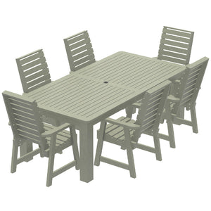 Glennville 7pc Dining Set Dining Set 42x84 / Eucalyptus
