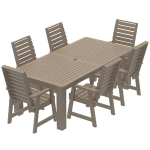Glennville 7pc Dining Set Dining Set 42x84 / Woodland Brown