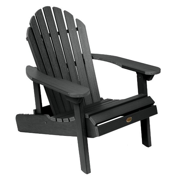 Hamilton Outdoor Folding &amp; Reclining Adirondack Chair Adirondack Chair Black