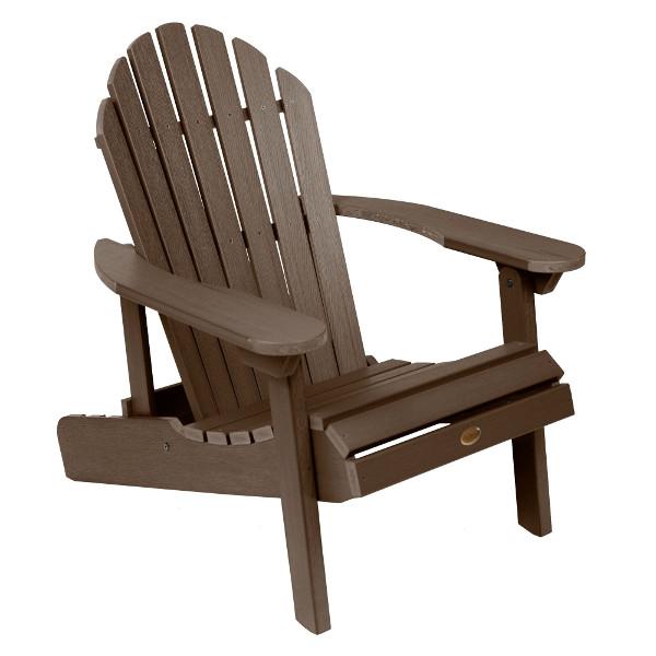 Hamilton Outdoor Folding &amp; Reclining Adirondack Chair Adirondack Chair Weathered Acorn