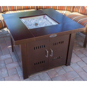 Hammered Bronze Square Fire Pit Fire Pits