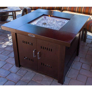 Hammered Bronze Square Fire Pit Fire Pits