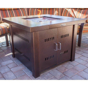 Hammered Bronze Square Fire Pit Fire Pits