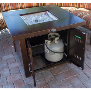 Hammered Bronze Square Fire Pit Fire Pits