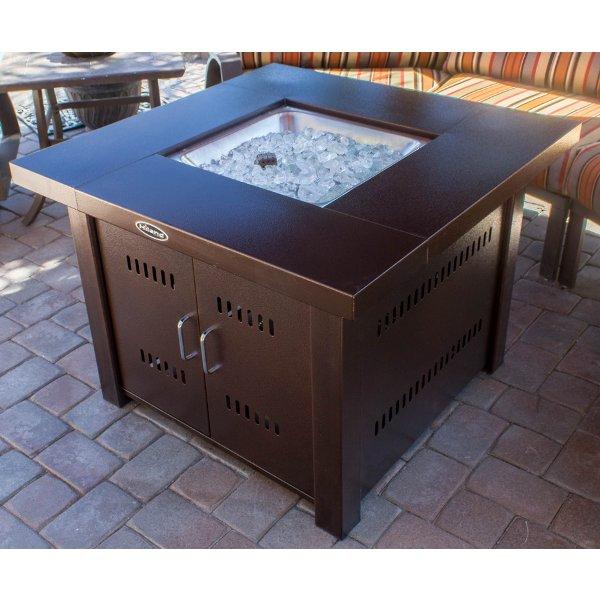 Hammered Bronze Square Fire Pit Fire Pits