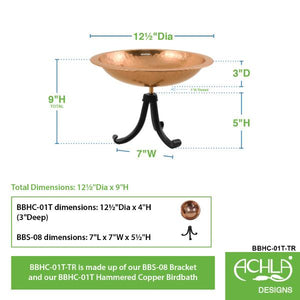 Hammered Copper Birdbath Bowl Copper Birdbath Bowl