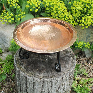 Hammered Copper Birdbath Bowl Copper Birdbath Bowl
