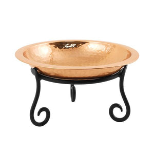 Hammered Copper Birdbath Bowl Copper Birdbath Bowl Non-threaded Birdbath with Short Stand