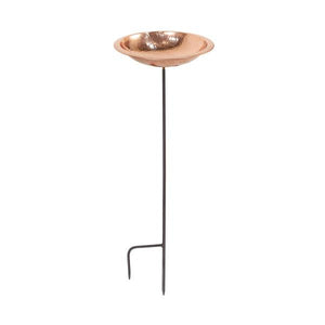 Hammered Copper Birdbath Bowl Copper Birdbath Bowl Threaded Birdbath Bowl with Stake
