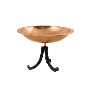 Hammered Copper Birdbath Bowl Copper Birdbath Bowl Threaded Birdbath with Tripod Stand
