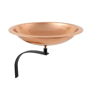 Hammered Copper Birdbath Bowl Copper Birdbath Bowl Threaded Birdbath with Wall Mount Bracket