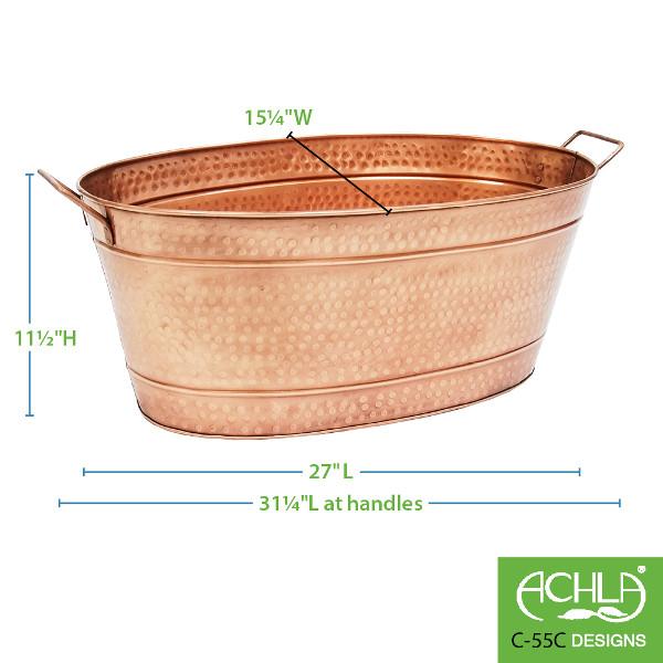 Hammered Copper Plated Tubs Copper Plated Tubs