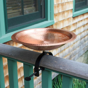 Hammered Solid Copper Birdbath Birdbath