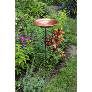 Hammered Solid Copper Birdbath Birdbath