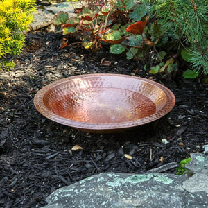 Hammered Solid Copper Birdbath Birdbath
