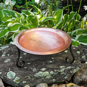 Hammered Solid Copper Birdbath Birdbath