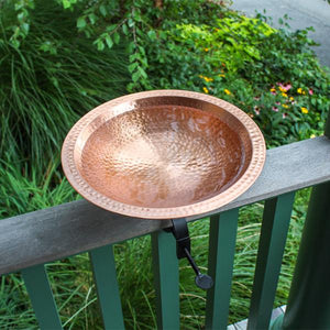 Hammered Solid Copper Birdbath Birdbath