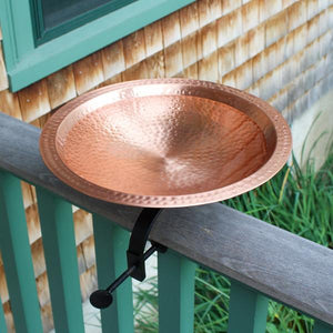 Hammered Solid Copper Birdbath Birdbath