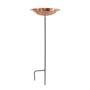 Hammered Solid Copper Birdbath Birdbath Birdbath with Stake