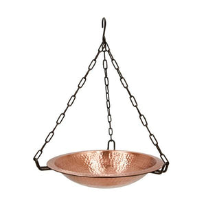 Hammered Solid Copper Birdbath Birdbath Hanging Birdbath