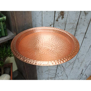 Hammered Solid Copper Birdbath Bowl Copper Birdbath