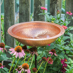 Hammered Solid Copper Birdbath Bowl Copper Birdbath