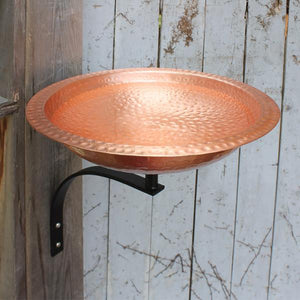 Hammered Solid Copper Birdbath Bowl Copper Birdbath