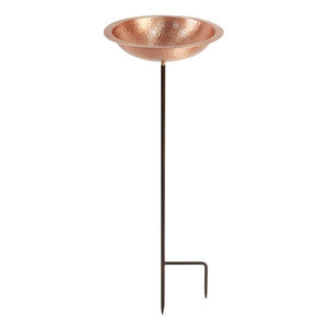 Hammered Solid Copper Birdbath Bowl Copper Birdbath Birdbath With Staked