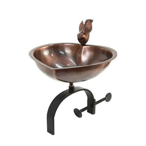 Heart Shaped Birdbath Birdbath Bowl & Over Rail Bracket