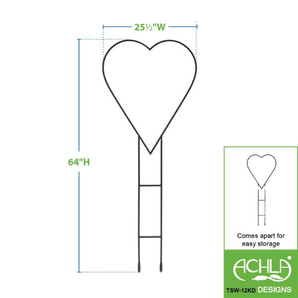wrought iron heart plant hanger Heart Trellis Hanger