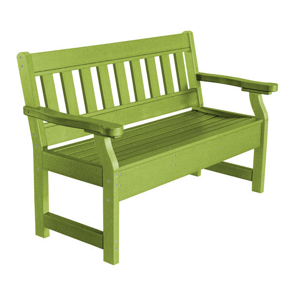 Heritage 4ft. Recycled Plastic Garden Bench Garden Bench Lime Green