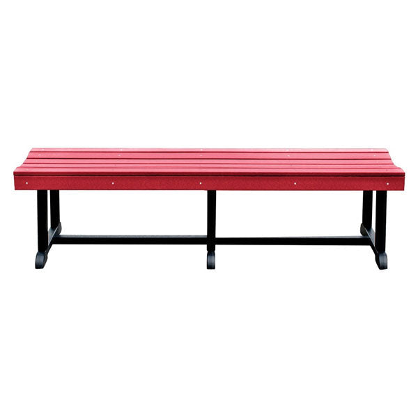 Heritage Patio Backless Bench Outdoor Bench 68&quot; / Cardinal Red