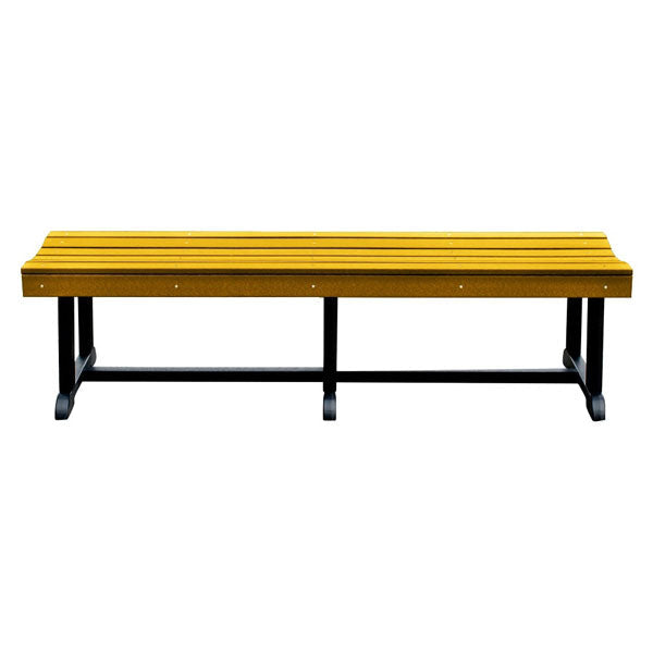 Heritage Patio Backless Bench Outdoor Bench 68&quot; / Lemon Yellow