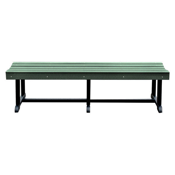 Heritage Patio Backless Bench Outdoor Bench 68&quot; / Turf Green