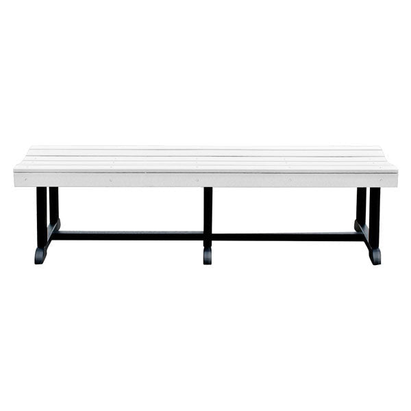 Heritage Patio Backless Bench Outdoor Bench 68&quot; / White