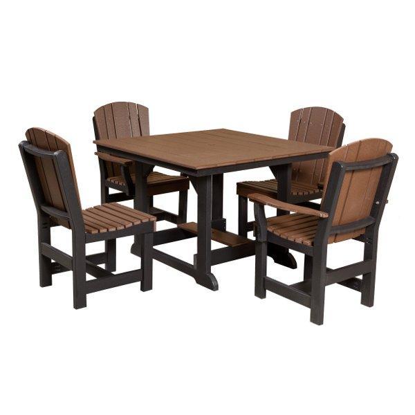 Little Cottage Co. Heritage Table, 2 Dining Chairs, 2 Arm Chairs Dining Set Tudor Brown-Black