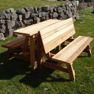 Herman Convertible Bench Set Bench Set Unstained