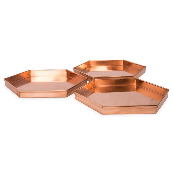 Hexagonal Copper Trays Copper Trays