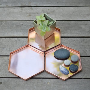 Hexagonal Copper Trays Copper Trays