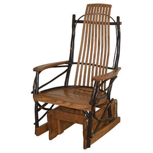 Hickory Glider Rocker Rocking Chairs Walnut Stain