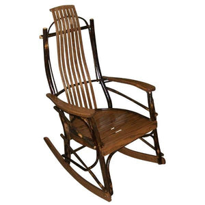 Hickory Rocker Rocking Chair Walnut Stain
