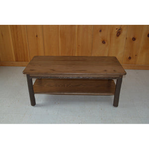 Hickory Solid Wood Coffee Table with Shelf Coffee Table