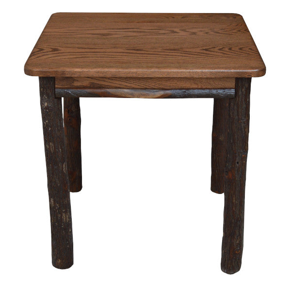 Hickory Solid Wood End Table End Table Walnut Stain