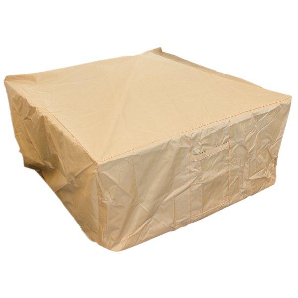 Hiland Heavy Duty Waterproof Cover for Square Wood Burning Fire Pit Fire Pit Cover