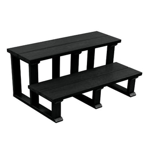 Hot Tub Spa Two Tier Steps 32 Inch Tier Steps Black